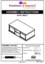 Furniture of America HFW-1468C5 Assembly Instructions Manual preview