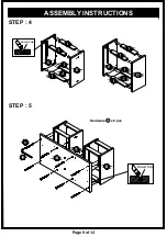 Preview for 9 page of Furniture of America HFW-1468C5 Assembly Instructions Manual