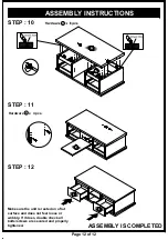 Preview for 12 page of Furniture of America HFW-1468C5 Assembly Instructions Manual