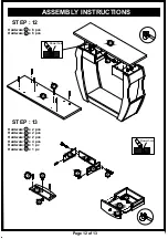 Preview for 12 page of Furniture of America HFW-1476C4 Assembly Instructions Manual