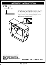 Preview for 13 page of Furniture of America HFW-1476C4 Assembly Instructions Manual