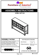 Furniture of America HFW-1477C4 Assembly Instructions Manual preview