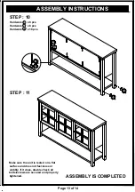 Preview for 13 page of Furniture of America HFW-1477C4 Assembly Instructions Manual