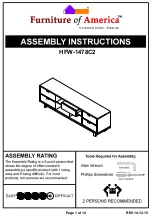 Furniture of America HFW-1478C2 Assembly Instructions Manual preview