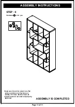 Preview for 11 page of Furniture of America HFW-1503C4 Assembly Instructions Manual