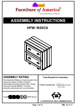 Furniture of America HFW-1650C6 Assembly Instructions Manual preview