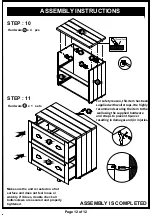 Preview for 12 page of Furniture of America HFW-1650C6 Assembly Instructions Manual