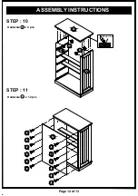 Preview for 12 page of Furniture of America HFW-1662C6 Assembly Manual