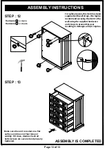 Preview for 13 page of Furniture of America HFW-1662C6 Assembly Manual