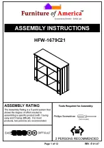 Furniture of America HFW-1679C21 Assembly Instructions Manual preview