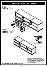 Preview for 14 page of Furniture of America HFW-1681C1 Assembly Instructions Manual