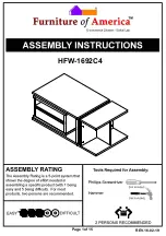 Furniture of America HFW-1692C4 Assembly Instructions Manual preview