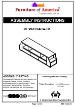 Preview for 1 page of Furniture of America HFW-1694C4-TV Assembly Instructions Manual