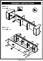 Preview for 13 page of Furniture of America HFW-1694C4-TV Assembly Instructions Manual