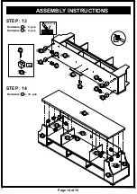 Preview for 14 page of Furniture of America HFW-1694C4-TV Assembly Instructions Manual