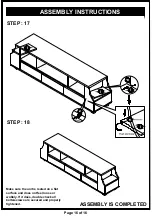 Preview for 16 page of Furniture of America HFW-1694C4-TV Assembly Instructions Manual