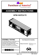 Preview for 1 page of Furniture of America HFW-1697C6-TV Assembly Instructions Manual