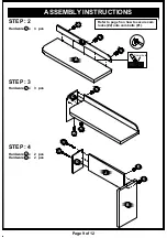 Preview for 9 page of Furniture of America HFW-1850C4 Assembly Instructions Manual