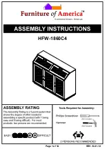 Preview for 1 page of Furniture of America HFW-1860C4 Assembly Instructions Manual