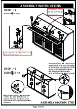 Preview for 14 page of Furniture of America HFW-1860C4 Assembly Instructions Manual