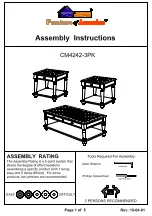 Preview for 1 page of Furniture of America Horace CM4242-3PK Assembly Instructions