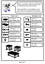 Preview for 3 page of Furniture of America Horace CM4242-3PK Assembly Instructions