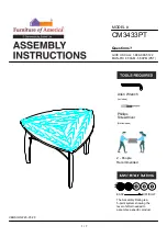 Preview for 1 page of Furniture of America Hurley CM3433PT Assembly Instructions Manual