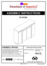 Preview for 1 page of Furniture of America ID-10339 Assembly Instructions Manual