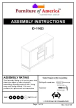 Preview for 1 page of Furniture of America ID-11423 Assembly Instructions Manual