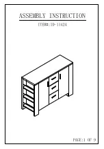 Preview for 3 page of Furniture of America ID-11424 Assembly Instruction Manual