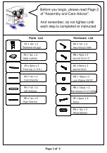 Preview for 3 page of Furniture of America Izzy CM3564PC-2PK Assembly Instructions