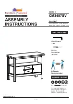 Furniture of America Jamestown CM3487SV Assembly Instructions Manual preview