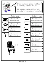 Preview for 3 page of Furniture of America Johannesburg I Assembly Instructions