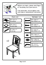 Preview for 3 page of Furniture of America Jordyn CM3626SC-2PK Assembly Instructions