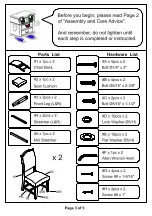 Preview for 3 page of Furniture of America Julia CM3014SC-2PK Assembly Instructions