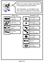 Preview for 3 page of Furniture of America Kalia CM-GM347T Assembly Instructions Manual