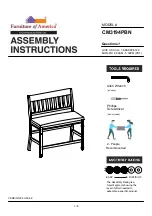 Preview for 1 page of Furniture of America Kaliyah CM3194PBN Assembly Instructions Manual