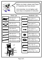 Preview for 3 page of Furniture of America Kaliyah CM3194PC Assembly Instructions