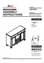 Preview for 1 page of Furniture of America Kaliyah CM3194SV Assembly Instructions Manual