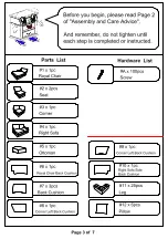 Preview for 3 page of Furniture of America Kaylee CM6587 Assembly Instructions Manual
