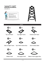 Preview for 5 page of Furniture of America Kiki 5-tier Corner Ladder Display Bookcase CM-AC6214 Assembly Instructions Manual