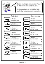 Preview for 3 page of Furniture of America Kristen CM3060SC Assembly Instructions