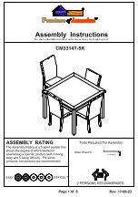 Furniture of America Kristie CM3314T-5PK Assembly Instructions Manual preview