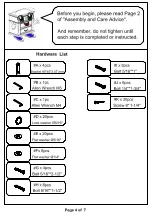 Preview for 4 page of Furniture of America Leanna CM1027-F Assembly Instructions Manual