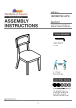 Furniture of America Leeds CM3387SC-2PK Assembly Instructions Manual preview