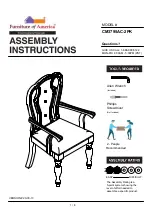 Preview for 1 page of Furniture of America Leslie CM3795AC-2PK Assembly Instructions Manual