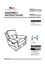 Preview for 1 page of Furniture of America Lila CM6540-CH-PM Assembly Instructions Manual