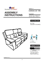 Preview for 1 page of Furniture of America Lila CM6540-SF-PM Assembly Instructions Manual