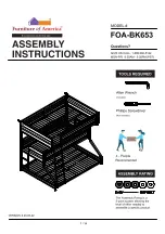 Preview for 1 page of Furniture of America Lodida FOA-BK653 Assembly Instructions Manual