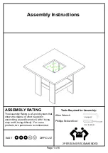 Preview for 1 page of Furniture of America Luminar II CM3559PT Assembly Instructions